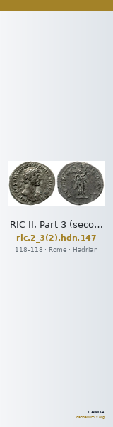 RIC II, Part 3 (second edition) Hadrian 147 — CANOA