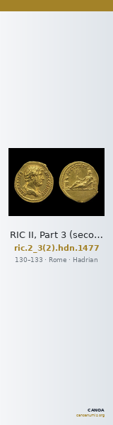 RIC II, Part 3 (second edition) Hadrian 1477 — CANOA