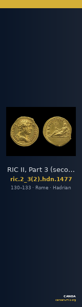 RIC II, Part 3 (second edition) Hadrian 1477 — CANOA