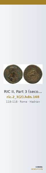 RIC II, Part 3 (second edition) Hadrian 148 — CANOA
