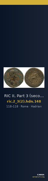 RIC II, Part 3 (second edition) Hadrian 148 — CANOA