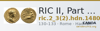 RIC II, Part 3 (second edition) Hadrian 1480 — CANOA