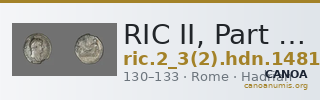 RIC II, Part 3 (second edition) Hadrian 1481-1486 — CANOA