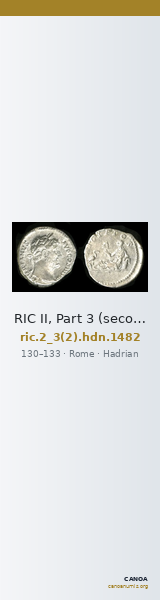 RIC II, Part 3 (second edition) Hadrian 1482 — CANOA