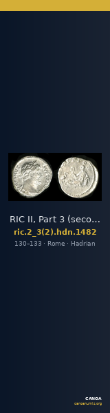 RIC II, Part 3 (second edition) Hadrian 1482 — CANOA