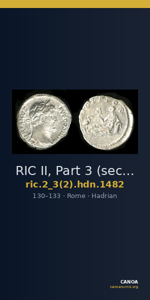 RIC II, Part 3 (second edition) Hadrian 1482 — CANOA