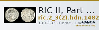 RIC II, Part 3 (second edition) Hadrian 1482 — CANOA