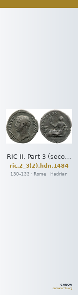 RIC II, Part 3 (second edition) Hadrian 1484 — CANOA
