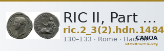 RIC II, Part 3 (second edition) Hadrian 1484 — CANOA