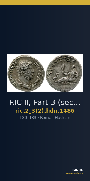 RIC II, Part 3 (second edition) Hadrian 1486 — CANOA