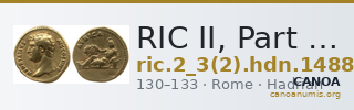 RIC II, Part 3 (second edition) Hadrian 1488 — CANOA