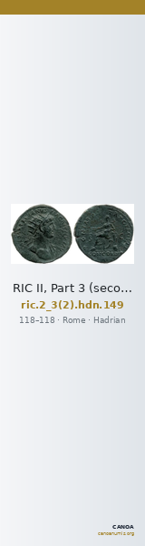 RIC II, Part 3 (second edition) Hadrian 149 — CANOA