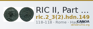 RIC II, Part 3 (second edition) Hadrian 149 — CANOA