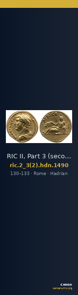 RIC II, Part 3 (second edition) Hadrian 1490 — CANOA