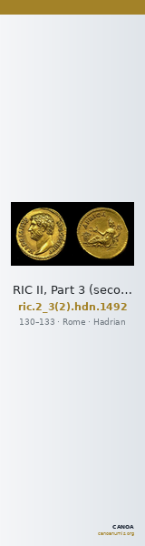 RIC II, Part 3 (second edition) Hadrian 1492 — CANOA