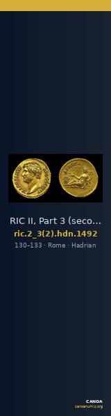 RIC II, Part 3 (second edition) Hadrian 1492 — CANOA