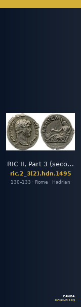 RIC II, Part 3 (second edition) Hadrian 1495 — CANOA