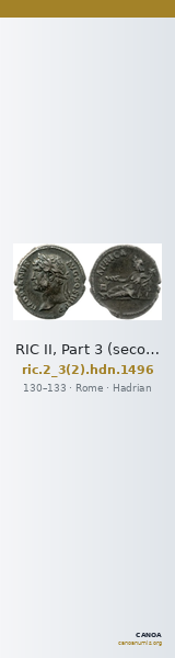 RIC II, Part 3 (second edition) Hadrian 1496 — CANOA