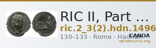RIC II, Part 3 (second edition) Hadrian 1496 — CANOA