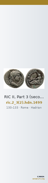 RIC II, Part 3 (second edition) Hadrian 1499 — CANOA