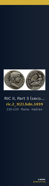 RIC II, Part 3 (second edition) Hadrian 1499 — CANOA