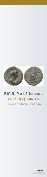 RIC II, Part 3 (second edition) Hadrian 15 — CANOA
