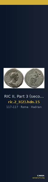 RIC II, Part 3 (second edition) Hadrian 15 — CANOA