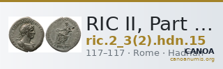 RIC II, Part 3 (second edition) Hadrian 15 — CANOA