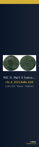RIC II, Part 3 (second edition) Hadrian 150 — CANOA