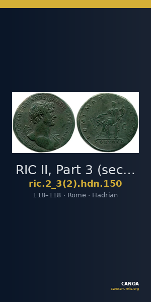 RIC II, Part 3 (second edition) Hadrian 150 — CANOA