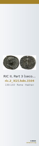 RIC II, Part 3 (second edition) Hadrian 1504 — CANOA