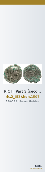 RIC II, Part 3 (second edition) Hadrian 1507 — CANOA