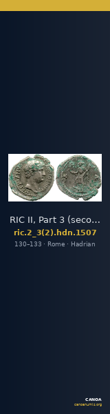 RIC II, Part 3 (second edition) Hadrian 1507 — CANOA