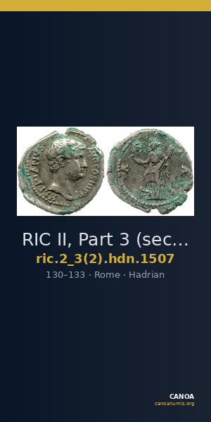 RIC II, Part 3 (second edition) Hadrian 1507 — CANOA