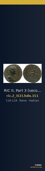 RIC II, Part 3 (second edition) Hadrian 151 — CANOA