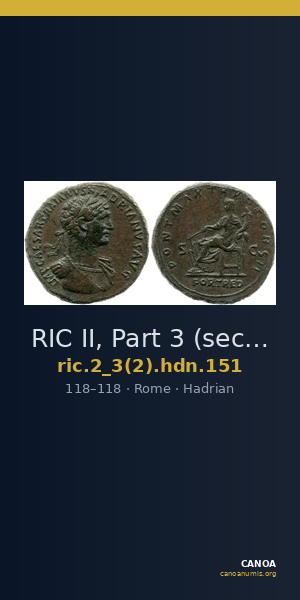 RIC II, Part 3 (second edition) Hadrian 151 — CANOA