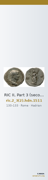 RIC II, Part 3 (second edition) Hadrian 1511 — CANOA