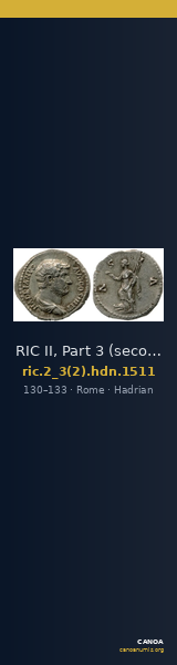 RIC II, Part 3 (second edition) Hadrian 1511 — CANOA