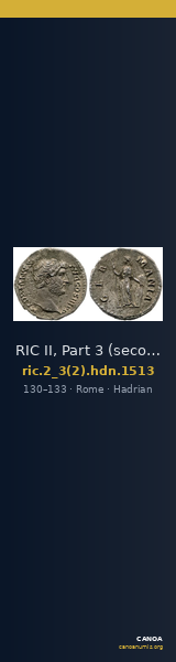RIC II, Part 3 (second edition) Hadrian 1513 — CANOA