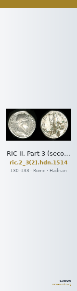 RIC II, Part 3 (second edition) Hadrian 1514 — CANOA