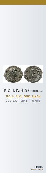 RIC II, Part 3 (second edition) Hadrian 1525 — CANOA