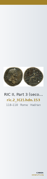 RIC II, Part 3 (second edition) Hadrian 153 — CANOA