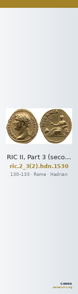 RIC II, Part 3 (second edition) Hadrian 1530 — CANOA
