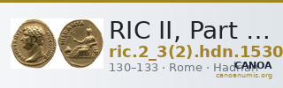 RIC II, Part 3 (second edition) Hadrian 1530 — CANOA