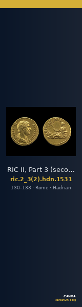 RIC II, Part 3 (second edition) Hadrian 1531 — CANOA