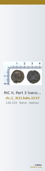 RIC II, Part 3 (second edition) Hadrian 1537 — CANOA