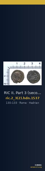 RIC II, Part 3 (second edition) Hadrian 1537 — CANOA