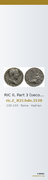 RIC II, Part 3 (second edition) Hadrian 1538 — CANOA