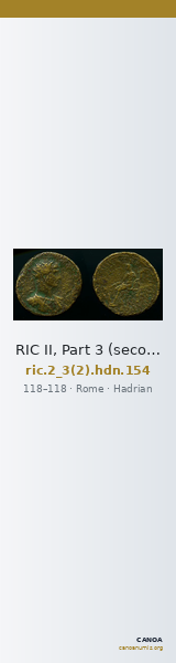 RIC II, Part 3 (second edition) Hadrian 154 — CANOA