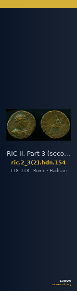 RIC II, Part 3 (second edition) Hadrian 154 — CANOA